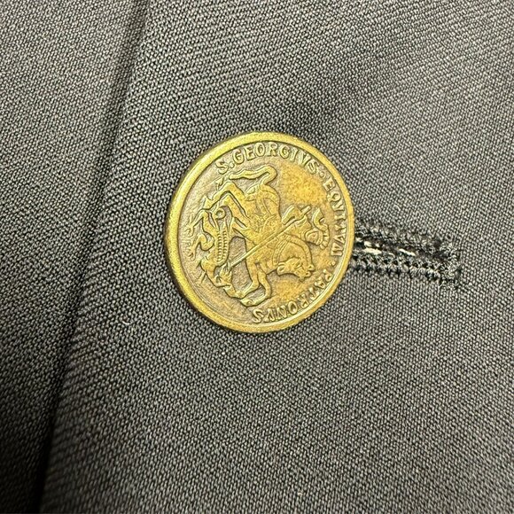 Harry Rosen Samuelsohn Blazer 110's Wool Sport Coat Navy Blue Metal Buttons 42T - Picture 4 of 9